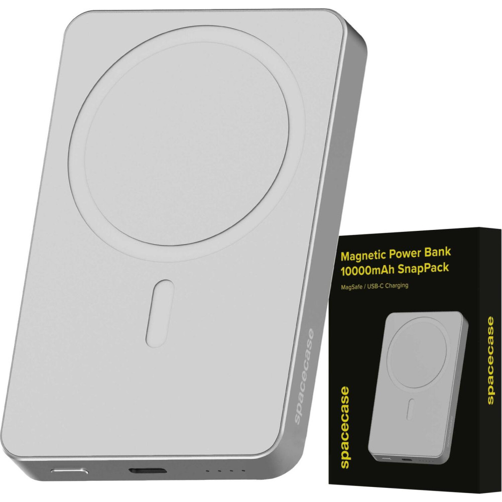 PowerBank Spacecase SnapPack PB04-W με Ασύρματη Φόρτιση MagSafe 15W & 1 x Type-C 20W 10.000mAh - White (5905719131685)