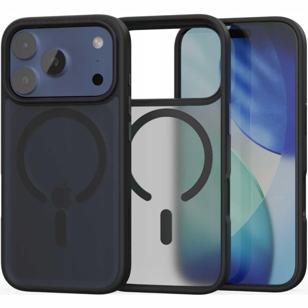 Θήκη iPhone 17 Pro Spacecase Fusion Mag Ημιδιάφανη Σκληρή με MagSafe - Black (5905719138073)