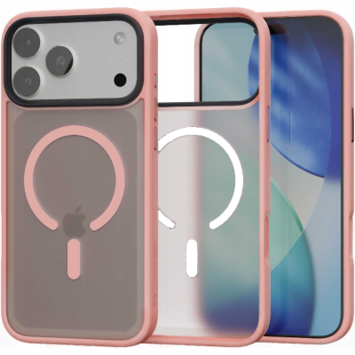 Θήκη iPhone 17 Pro Spacecase Fusion Mag Ημιδιάφανη Σκληρή με MagSafe - Pink (5905719138103)