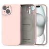 Θήκη iPhone 15 Spacecase Silicone Mag Case Σιλικόνης με MagSafe - Baby Pink (5905719137786)
