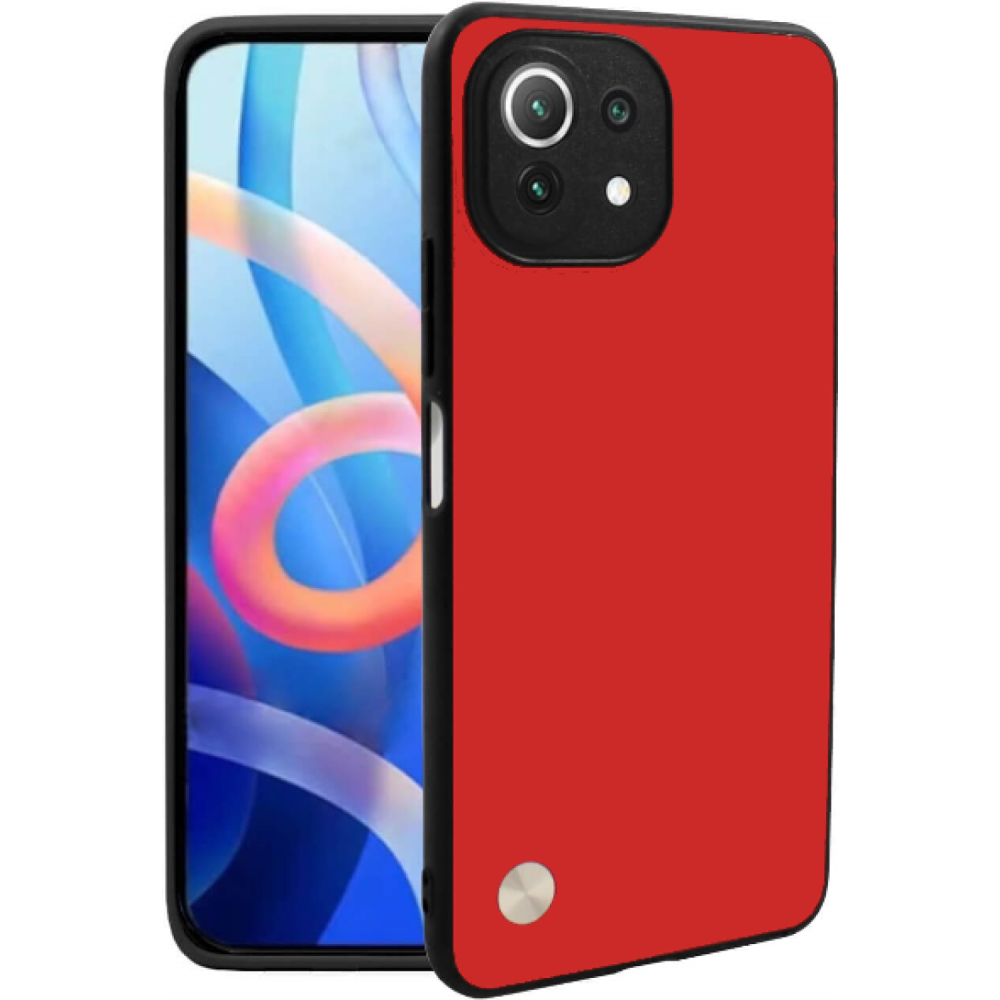 Θήκη Xiaomi Mi 11 Lite Bodycell Vegan Cover Σκληρή - Red (5206015077487)