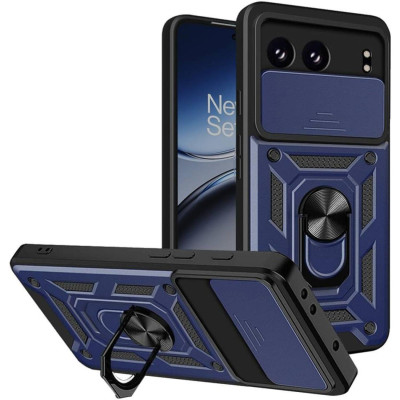 Θήκη OnePlus Nord 4 Techsuit CamShield Ανθεκτική με Κάλυμμα για την Κάμερα & Μεταλλικό Ring Holder - Blue (5949419236561)
