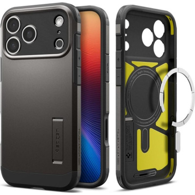 Θήκη iPhone 17 Pro Max Spigen Tough Armor T MagFit Ανθεκτική με Κάλυμμα για Camera Control & MagSafe - Gunmetal (ACS10298)