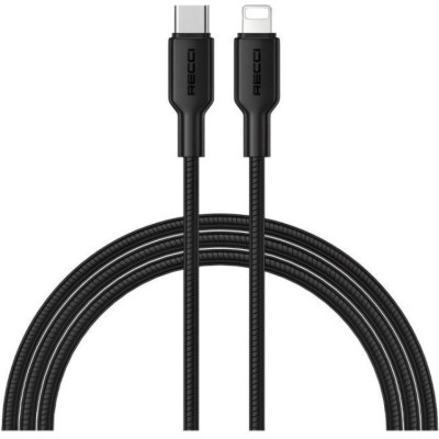 Καλώδιο Recci RS46CL Type-C σε Lightning Φόρτισης & Μεταφοράς Δεδομένων 120cm 30W - Black (6955482535868)