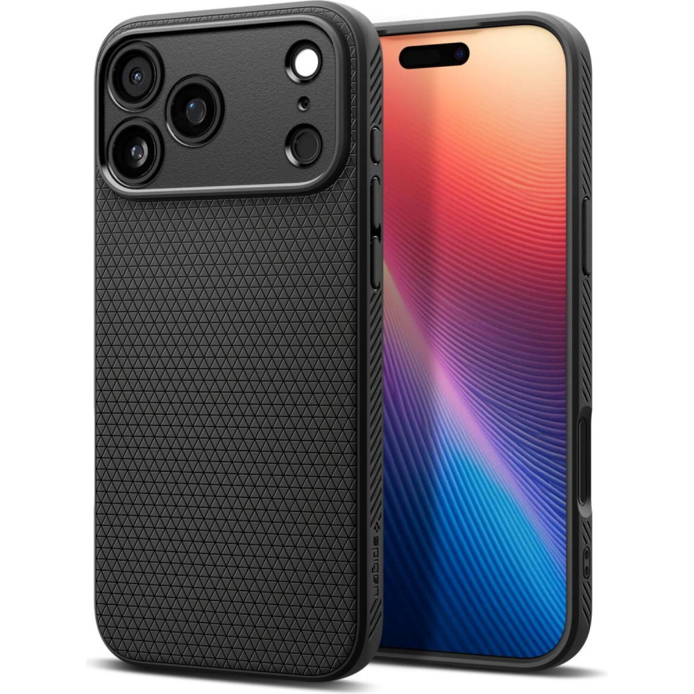 Θήκη iPhone 17 Pro Max Spigen Liquid Air Ανθεκτική Σιλικόνης - Matte Black (ACS10265)