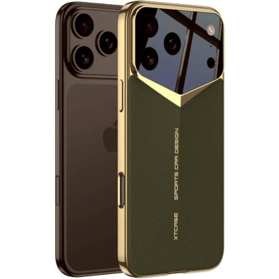 Θήκη iPhone 17 Pro Max Bodycell Jazz PU Leather Backcover Σκληρή - Green (5206015085178)