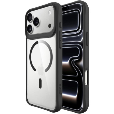 Θήκη iPhone 17 Pro Buddi Hybrid Σκληρή Διάφανη με MagSafe - Transparent / Black (8719246492464)