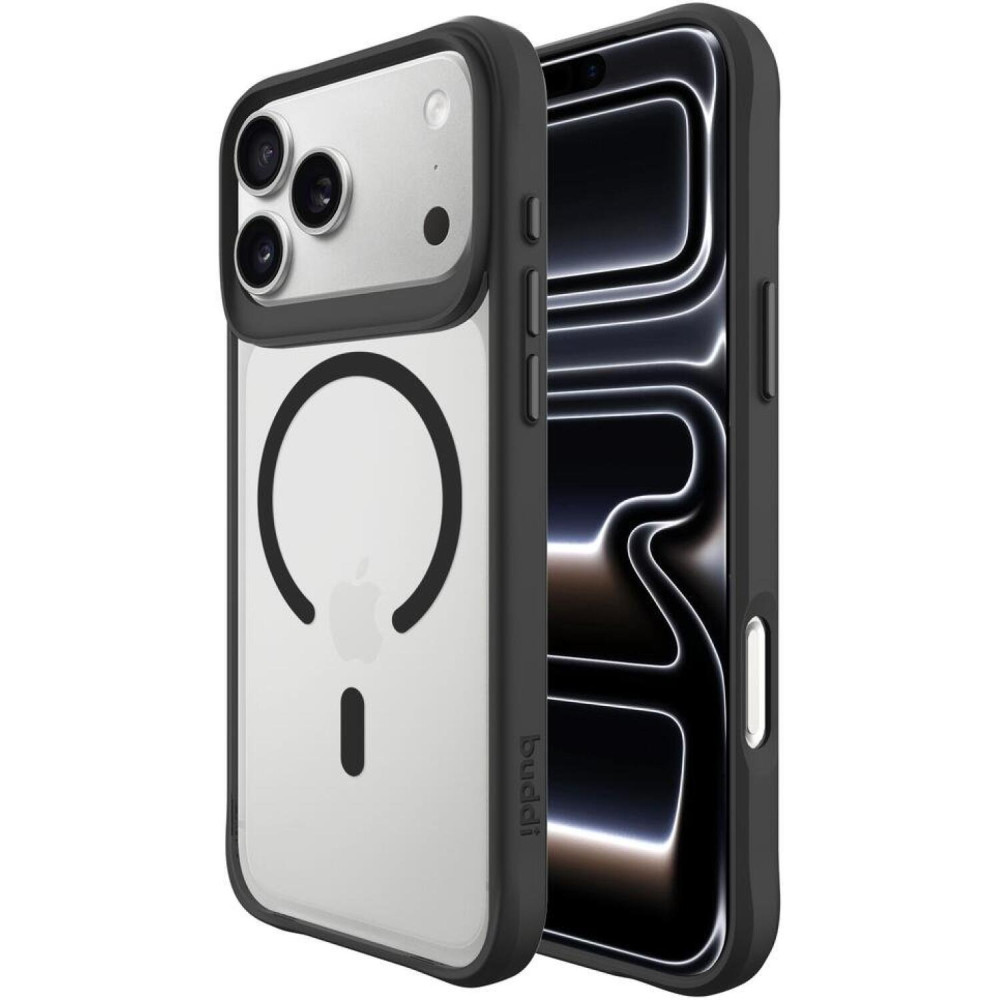 Θήκη iPhone 17 Pro Buddi Hybrid Σκληρή Ημιδιάφανη με MagSafe - Matte Black (8719246492501)