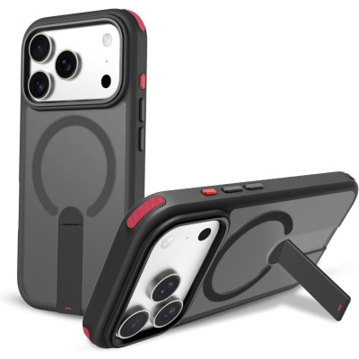 Θήκη iPhone 17 Pro Max Prodigee Formula K1 Ημιδιάφανη Ανθεκτική με MagSafe & KickStand - Smoke (IPH17P-6.9-FRMK-SMK)