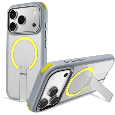 Θήκη iPhone 17 Pro Max Prodigee Formula K1 Ημιδιάφανη Ανθεκτική με MagSafe & KickStand - Neon (IPH17P-6.9-FRMK-NON)