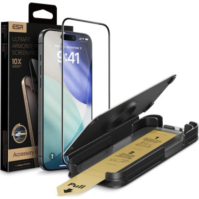 Tempered Glass iPhone 17 Pro ESR UltraFit Armorite Pro Corning Gorilla Glass Full Face Αντιχαρακτικό Γυαλί Προστασίας Οθόνης - Black (4894240287903)