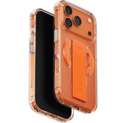 Θήκη iPhone 17 Pro Uniq Heldro Air Διάφανη με FlexGrip & MagSafe - Volt Orange (UNIQ-IP6.3P(2025)-HELAMVORG)