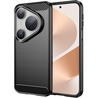 Θήκη Huawei Pura 80 Pro / Pura 80 Ultra Techsuit Carbon Silicone Σιλικόνης - Black (5949419333772)