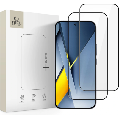 Tempered Glass Xiaomi Poco F8 Ultra Tech-Protect Glass Fit+ Full Face Αντιχαρακτικό Γυαλί Προστασίας Οθόνης 2 Τεμάχια - Black (5906302352661)
