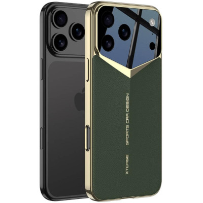 Θήκη iPhone 17 Pro Bodycell Jazz PU Leather Backcover Σκληρή - Green (5206015085147)