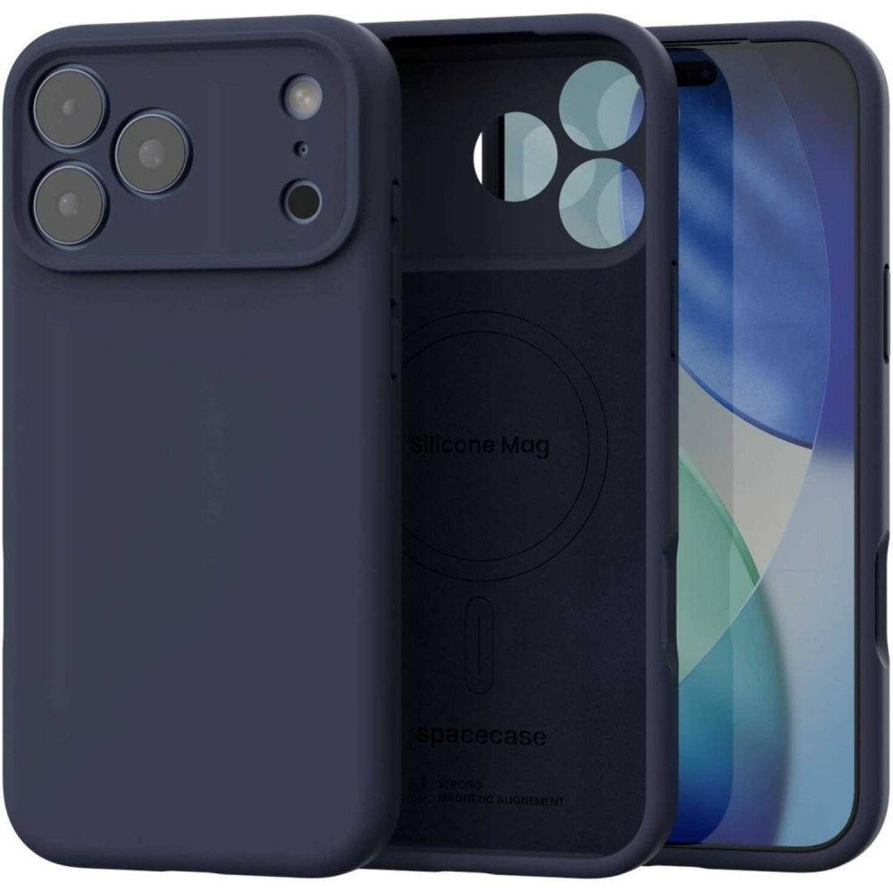 Θήκη iPhone 17 Pro Spacecase Silicone Mag Case Σιλικόνης με MagSafe - Deep Blue (5905719138264)