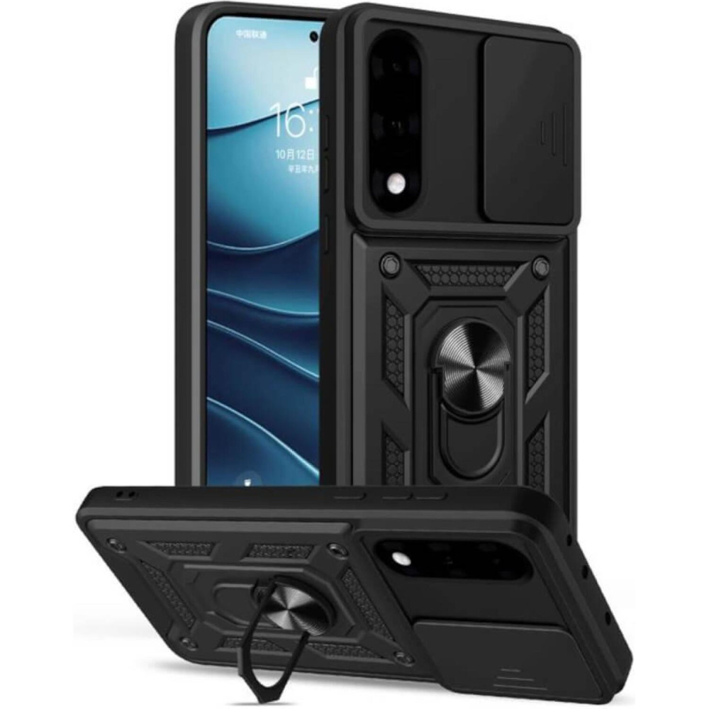 Θήκη OnePlus Nord 5 Bodycell Armor Slide Ανθεκτική με Κάλυμμα για την Κάμερα & Μεταλλικό Ring Holder - Black (5206015084928)