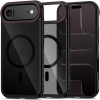 Θήκη iPhone Air Tech-Protect MagHybrid Ημιδιάφανη Σκληρή με MagSafe & TPU Bumper - Black / Red (5906302330423)