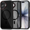 Θήκη iPhone 17 Tech-Protect MagHybrid Ημιδιάφανη Σκληρή με MagSafe & TPU Bumper - Black / Red (5906302330416)