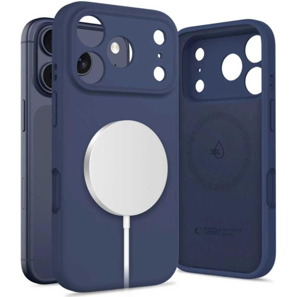 Θήκη iPhone 17 Pro Tech-Protect Silicone MagSafe Σιλικόνης με MagSafe - Deep Blue (5906302333851)