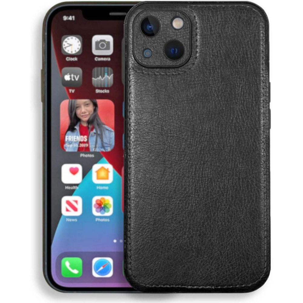 Θήκη iPhone 14 Plus Bodycell Prestige Backcover με Πλαίσιο Κάμερας - Black (5206015068270)