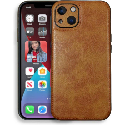 Θήκη iPhone 14 Plus Bodycell Prestige Backcover με Πλαίσιο Κάμερας - Brown (5206015068294)