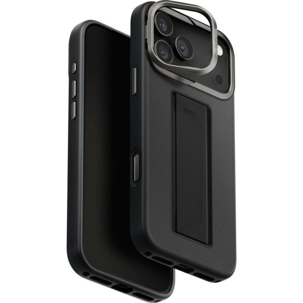 Θήκη iPhone 17 Pro Max Uniq Heldro Pro Σκληρή με KickStand / FlexGrip & MagSafe - Dallas Black (UNIQ-IP6.9P(2025)-HELPMDBLK)