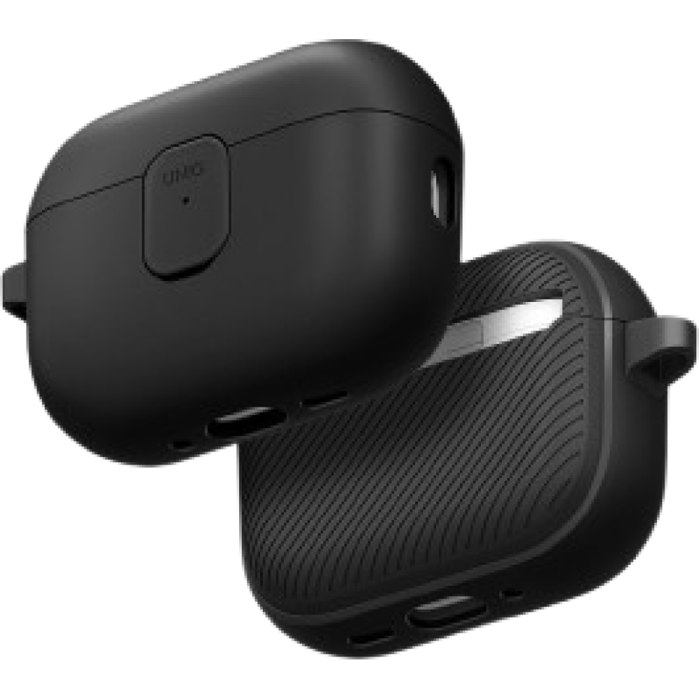 Θήκη AirPods Pro 3rd Gen Uniq Clyde Σκληρή με Μαγνητικό Κλείσιμο - Black / Dark Grey (UNIQ-AIRPODSPRO3-CLYBLKDGRY)