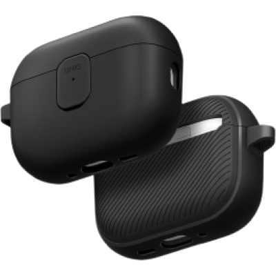Θήκη AirPods Pro 3rd Gen Uniq Clyde Σκληρή με Μαγνητικό Κλείσιμο - Black / Dark Grey (UNIQ-AIRPODSPRO3-CLYBLKDGRY)