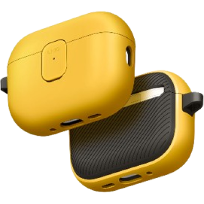 Θήκη AirPods Pro 3rd Gen Uniq Clyde Σκληρή με Μαγνητικό Κλείσιμο - Racing Yellow / Dark Grey (UNIQ-AIRPODSPRO3-CLYRYELDGRY)