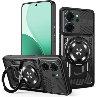 Θήκη Oppo Reno14 F / 14 FS Techsuit RuggedCam Ανθεκτική με KickStand & MagSafe - Black (5949419333970)
