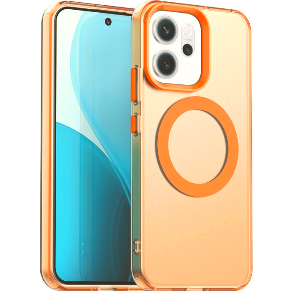 Θήκη Oppo Reno14 Techsuit CandyCase Σκληρή Ημιδιάφανη με MagSafe - Orange (5949419349322)