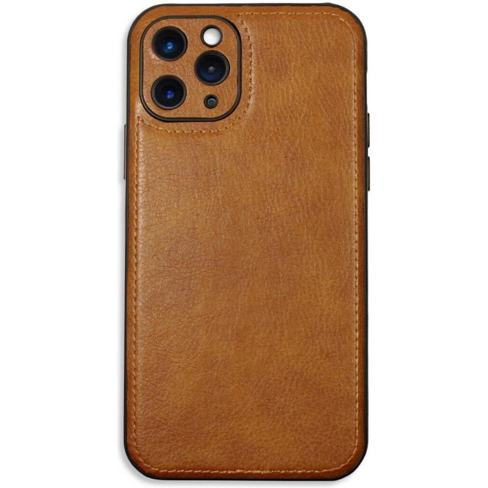 Θήκη iPhone 11 Pro Bodycell Prestige Backcover με Πλαίσιο Κάμερας - Brown (5206015067938)