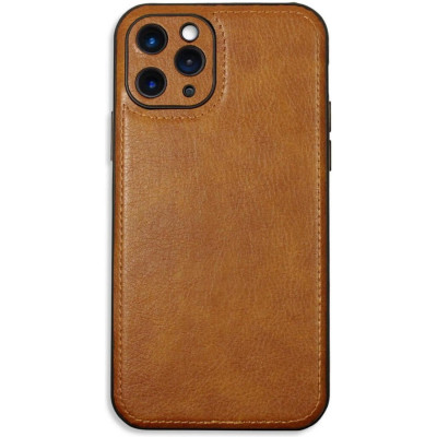 Θήκη iPhone 11 Pro Bodycell Prestige Backcover με Πλαίσιο Κάμερας - Brown (5206015067938)