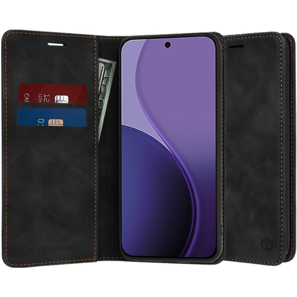 Θήκη Oppo Reno14 F / 14 FS Techsuit Confy Cover Πορτοφόλι - Black (5949419334274)