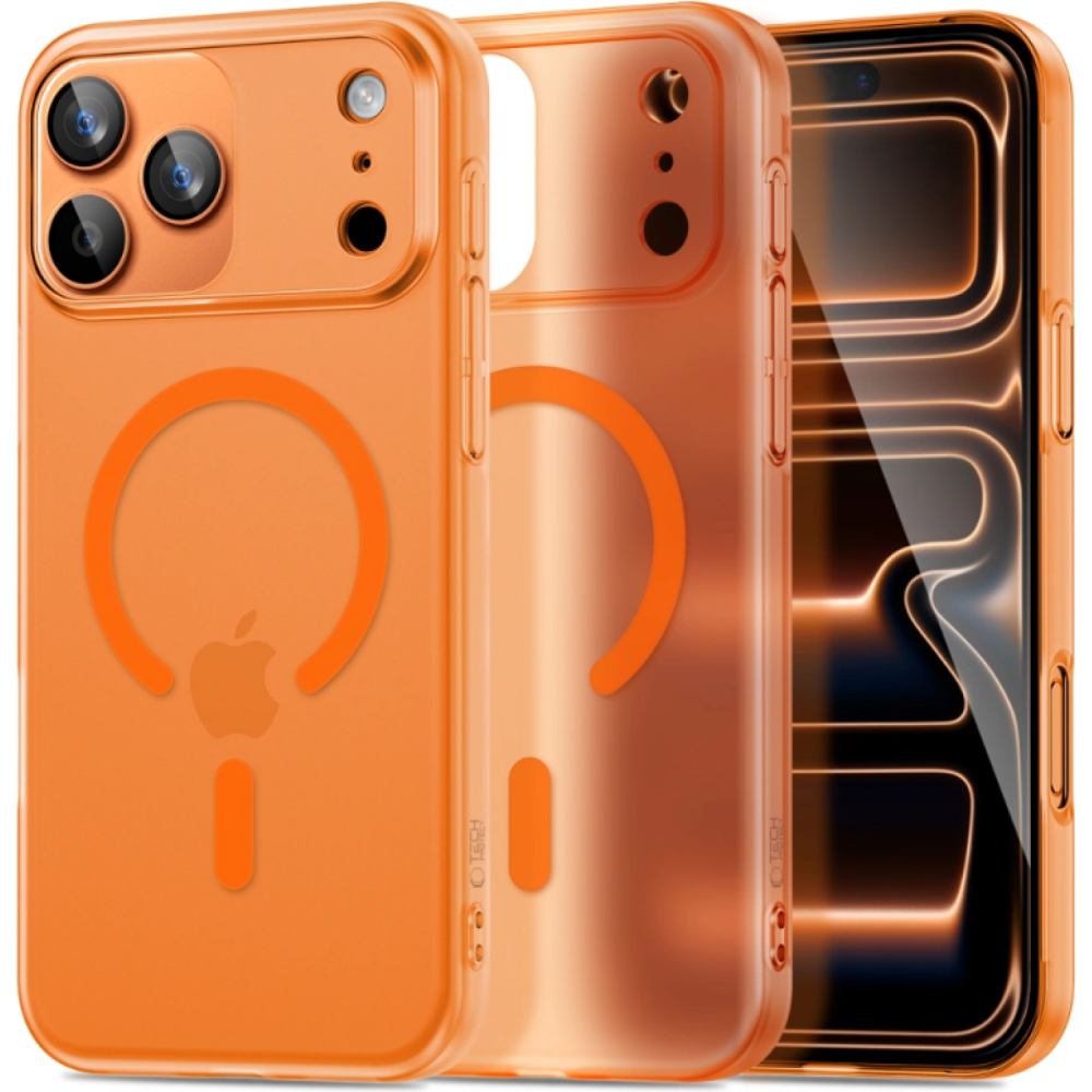 Θήκη iPhone 17 Pro Tech-Protect MagSlim Σκληρή Ημιδιάφανη με MagSafe - Matte / Cosmic Orange (5906302352562)