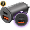 Φορτιστής Αυτοκινήτου Buddi Power Car Charger με 1 x USB-A / 1 x Type-C 45W 5 Έτη Εγγύηση - Grey (8719246462528)