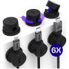 Οργανωτής Καλωδίων Buddi Sorted Cable Clip Μαγνητικός & Περιστρεφόμενος με Αυτοκόλλητο 6 Τεμάχια 5 Έτη Εγγύηση - Black (8719246502569)