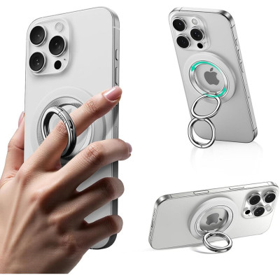 Βάση Στήριξης ESR HaloLock Phone Ring Stand 360° Περιστρεφόμενη Μαγνητική MagSafe με Finger Holder - White (4894240262924)
