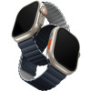 Λουράκι Apple Watch Ultra/SE/11/10/9/8/7/6/5/4 (49/46/45/44mm) Uniq Revix Αναστρέψιμο Μαγνητικό από Premium Σιλικόνη - Storm Blue / Chalk Grey (UNIQ-49MM-REVSBLUCGRY)