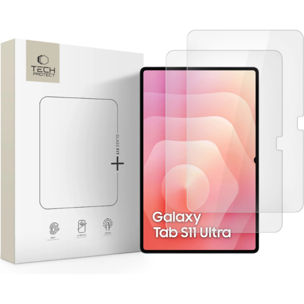 Tempered Glass Samsung Galaxy Tab S11 Ultra / S10 Ultra / S9 Ultra / S8 Ultra 14.6" Tech-Protect Glass Fit+ Αντιχαρακτικό Γυαλί Προστασίας Οθόνης 2 Τεμάχια - Clear (5906302332618)