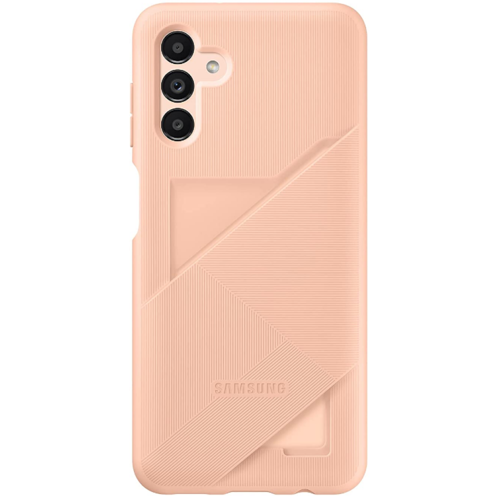 Official Samsung Card Slot Cover - Θήκη Σιλικόνης με Υποδοχή για Κάρτα - Samsung Galaxy A13 5G - Peach (EF-OA136TPEGWW)