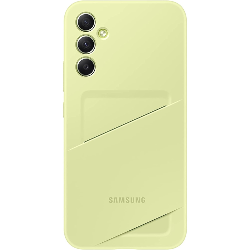 Official Samsung Card Slot Cover - Θήκη Σιλικόνης με Υποδοχή για Κάρτα - Samsung Galaxy A34 - Lime (EF-OA346TGEGWW)