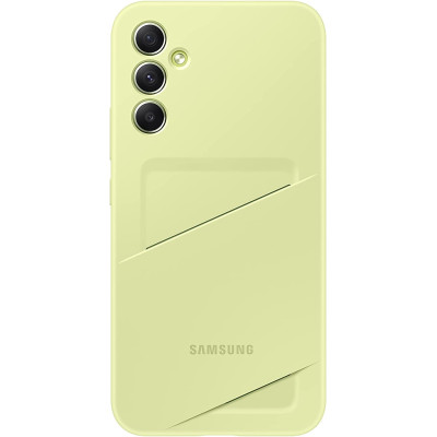 Official Samsung Card Slot Cover - Θήκη Σιλικόνης με Υποδοχή για Κάρτα - Samsung Galaxy A34 - Lime (EF-OA346TGEGWW)