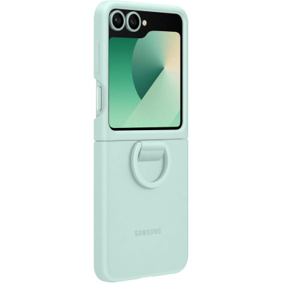 Θήκη Σιλικόνης με Finger Holder / Ring - Samsung Galaxy Z Flip6 - Official Samsung Silicone Case - Mint (EF-PF741TMEGWW)