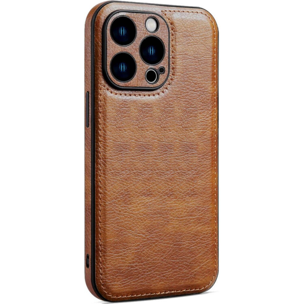 Θήκη iPhone 13 Pro Bodycell Prestige Backcover με Πλαίσιο Κάμερας - Brown (5206015068171)