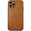 Θήκη iPhone 11 Pro Max Bodycell Prestige Backcover με Πλαίσιο Κάμερας - Brown (5206015067976)