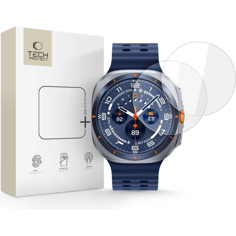Tempered Glass Samsung Galaxy Watch Ultra 2025 / 2024 47mm Tech-Protect Glass Fit+ Αντιχαρακτικό Γυαλί Προστασίας Οθόνης 2 Τεμάχια - Clear (5906302331512)