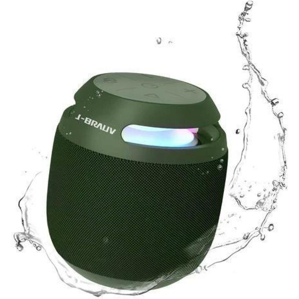 Ηχείο J-BRAUV Pro TWS Φορητό Αδιάβροχο IP66 Ασύρματο Bluetooth με RGB Φωτισμό - Green (7611521489880)