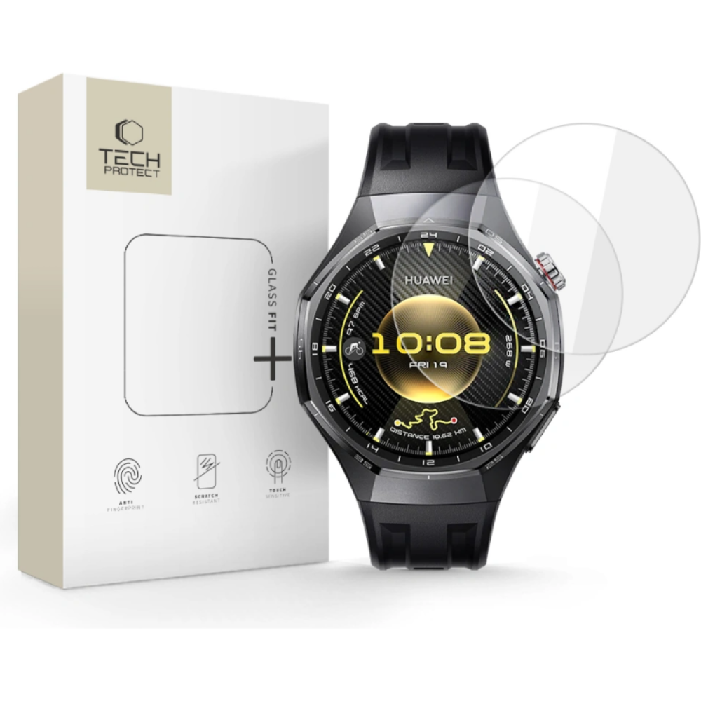Tempered Glass Huawei Watch GT 6 Pro 46mm Tech-Protect Glass Fit+ Αντιχαρακτικό Γυαλί Προστασίας Οθόνης 2 Τεμάχια - Clear (5906302335381)